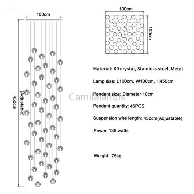 Adonis Suspension Water Drop Chandelier - Camilalamps - CA - A - 593