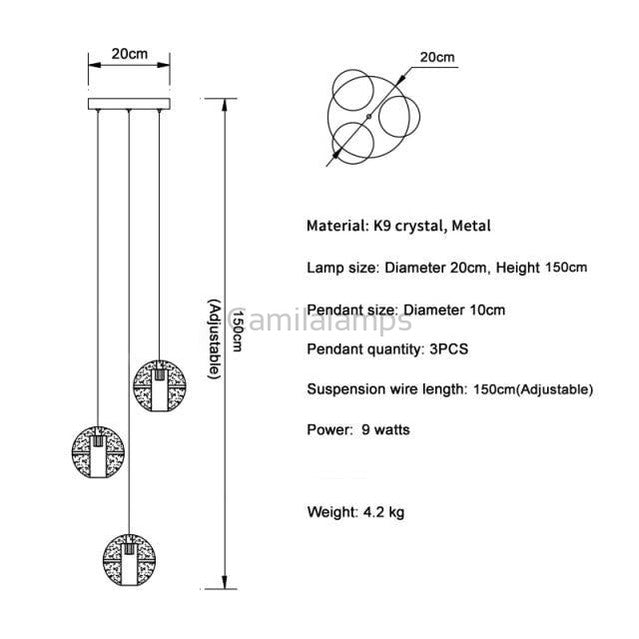 Adonis Suspension Water Drop Chandelier - Camilalamps - CA - A - 579