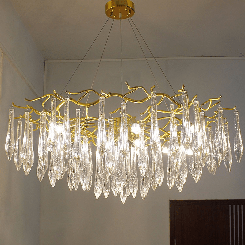 Agnes Aluminum Branch Crystal Chandelier - Camilalamps - ILC0597