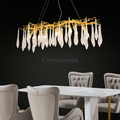 Agnes Aluminum Branch Crystal Chandelier For Dining Room - Camilalamps - ILM0600