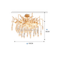 Agnes Brass Branch Crystal Ceiling Light - Camilalamps - ILM0520