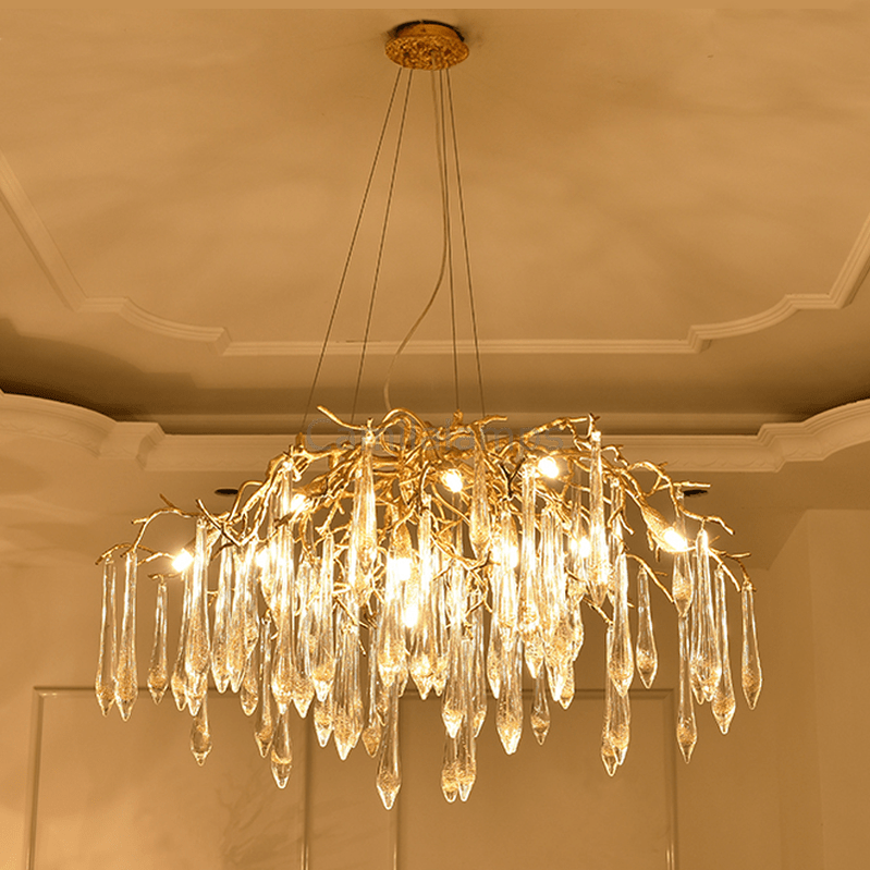 Agnes Brass Branch Crystal Chandelier - Camilalamps - ILM0497