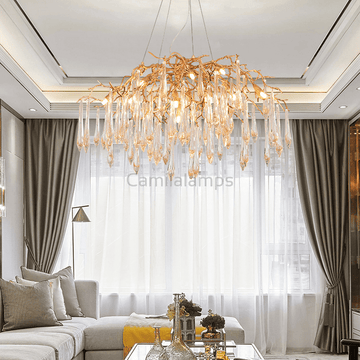 Agnes Brass Branch Crystal Chandelier - Camilalamps - ILM0495