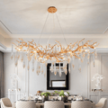 Agnes Brass Branch Crystal Chandelier For Dining Room - Camilalamps - ILC0513