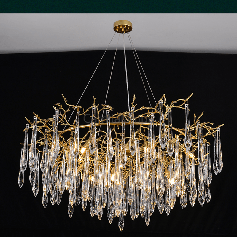 Agnes Round Branch Crystal Chandelier - Camilalamps - ILM0559