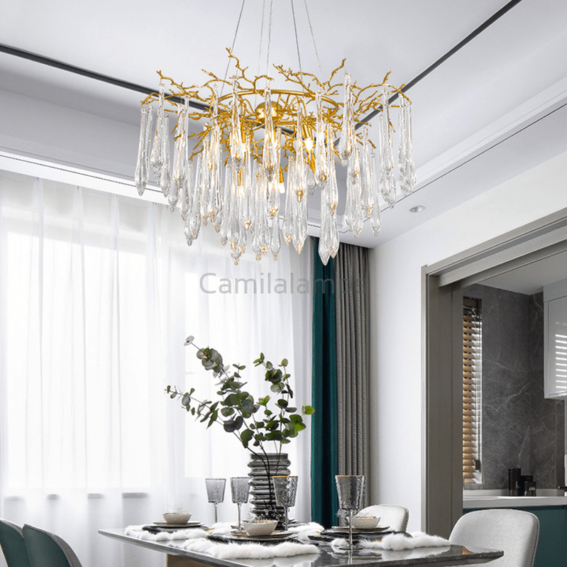 Agnes Round Branch Crystal Chandelier - Camilalamps - ILC0559