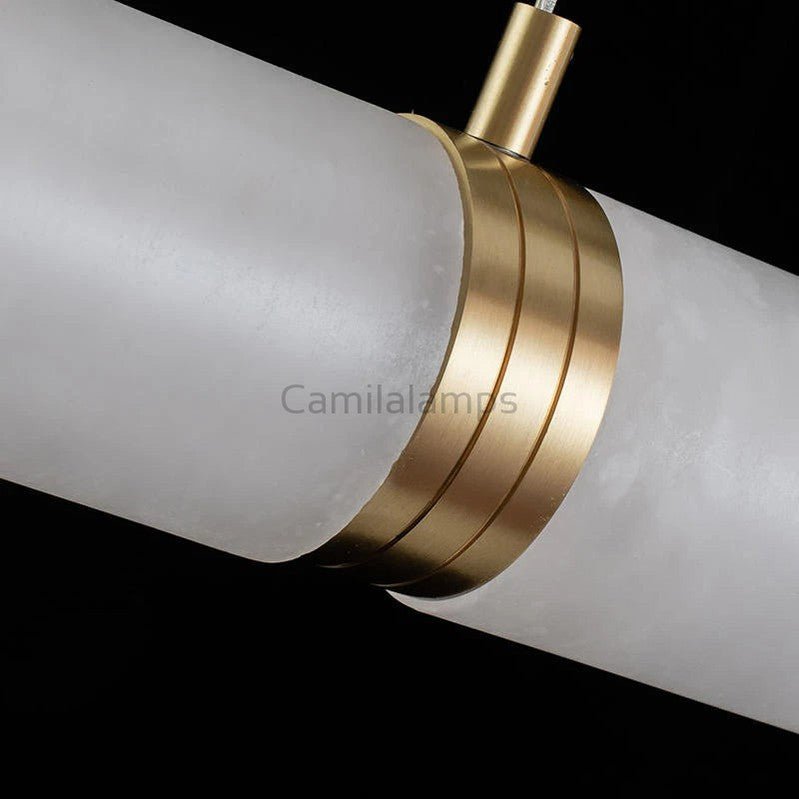 Alabaster Anne Art Linear Chandelier - Camilalamps - Alaba - 97 - Large - 3