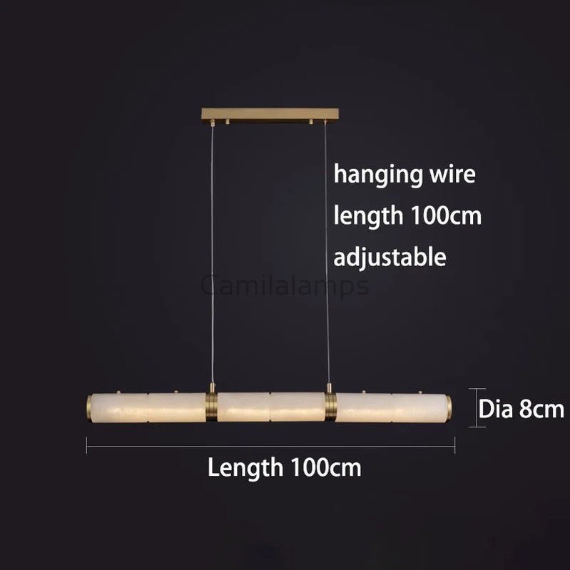 Alabaster Anne Art Linear Chandelier - Camilalamps - alaba-197-1Large-13