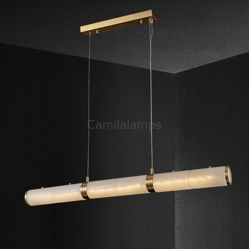 Alabaster Anne Art Linear Chandelier - Camilalamps - alaba-197-1SCall-11