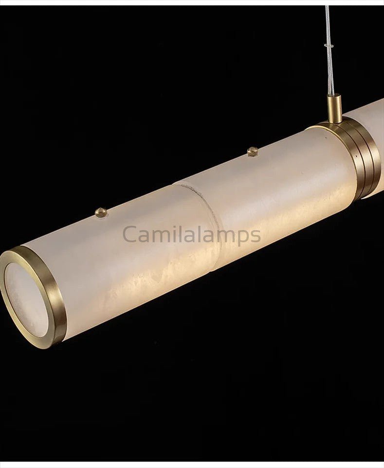 Alabaster Anne Art Linear Chandelier - Camilalamps - alaba-197-1SCall-11
