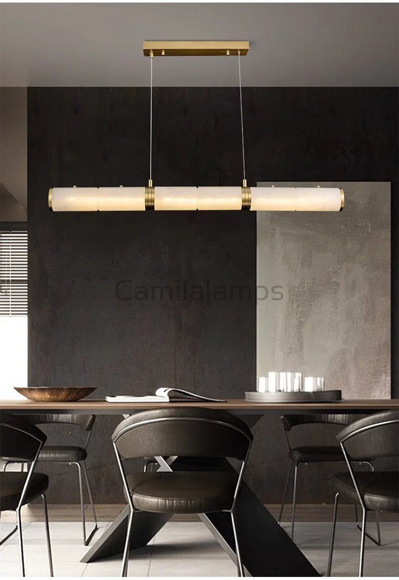 Alabaster Anne Art Linear Chandelier - Camilalamps - alaba-197-1Large-13