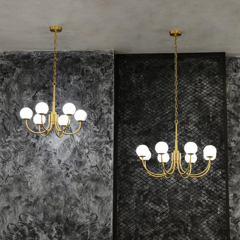 Alabaster Anne Brass Art Chandelier - Camilalamps - Alaba - 96 - 25.6" - 1