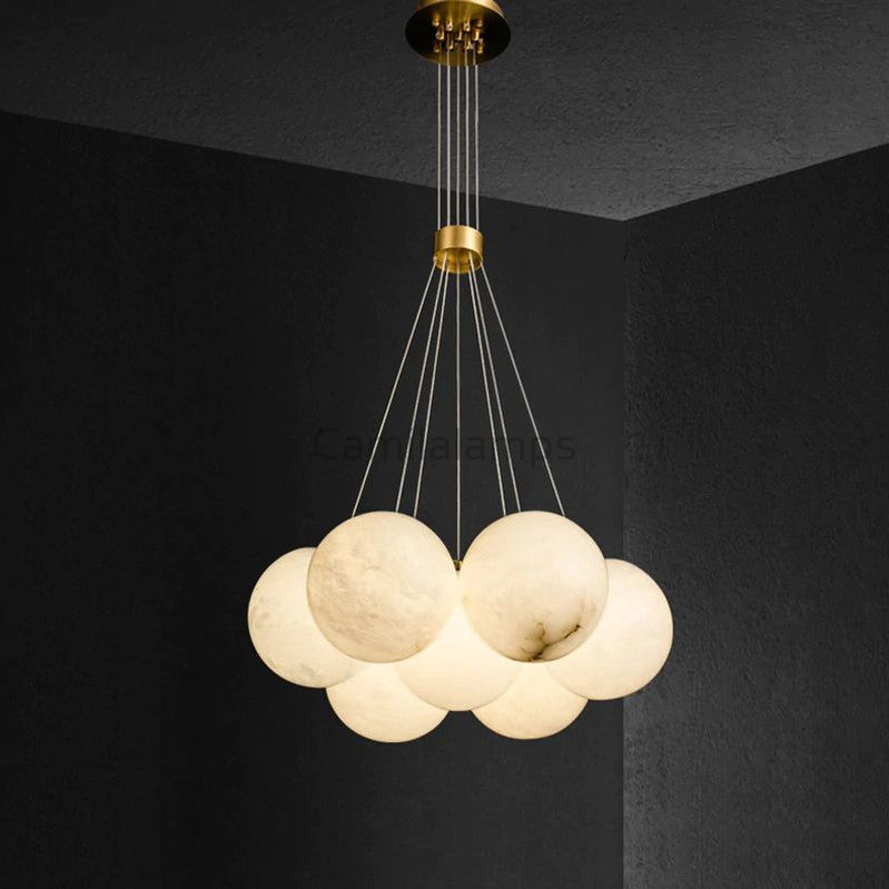 Alabaster Anne Ceiling Pendant 7/19 Lights - Camilalamps - Alaba - 100 - 19 Li - 2