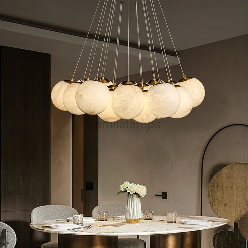 Alabaster Anne Ceiling Pendant 7/19 Lights - Camilalamps - Alaba - 100 - 19 Li - 2