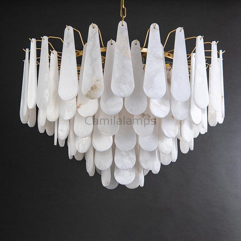 Alabaster Anne Foyer Art Chandelier - Camilalamps - Alaba - 107 - D 31. - 2