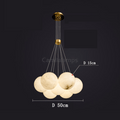 Alabaster Anne Globe Art Chandelier - Camilalamps - Alaba - 109 - 13 Ba - 2