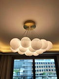 Alabaster Anne Globe Art Chandelier - Camilalamps - Alaba - 109 - 7 Bal - 1