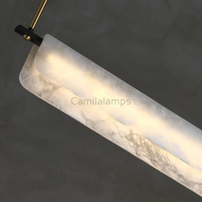 Alabaster Anne Linear Art Chandelier - Camilalamps - alaba-1115-1-11