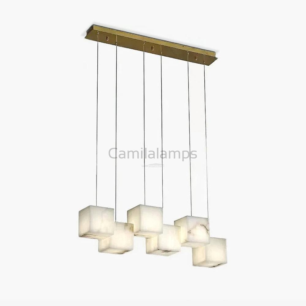 Alabaster Box Linear Chandelier - Camilalamps - alaba-11607-16 hea-1White-11