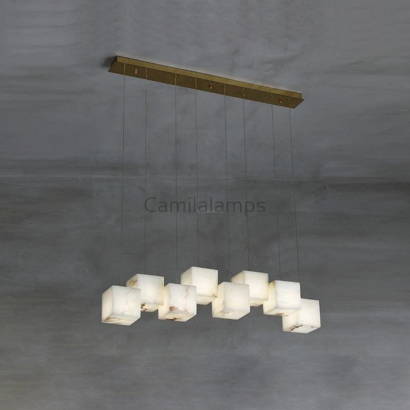 Alabaster Box Linear Chandelier - Camilalamps - alaba-11607-18 hea-1White-12