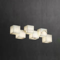 Alabaster Box Linear Chandelier - Camilalamps - Alaba - 1607 - 6 hea - White - 1