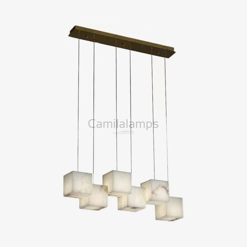 Alabaster Box Linear Chandelier - Camilalamps - alaba-11607-16 hea-1White-11