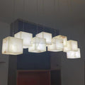 Alabaster Box Linear Chandelier - Camilalamps - Alaba - 1607 - 6 hea - White - 1