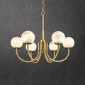 Alabaster Brass Chandelier 25.6