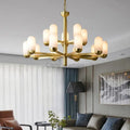 Alabaster Brass Chandelier Living Dining Lighting - Camilalamps - alaba-11369-16 Lig-11