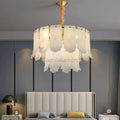Alabaster Brass Multi - Layer Chandelier Lamp - Camilalamps - alaba-11358-12 Lay-11