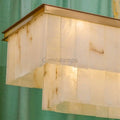 Alabaster Brass Rectangular Chandelier - Camilalamps - alaba-11359-1-11