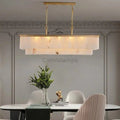 Alabaster Brass Rectangular Chandelier - Camilalamps - alaba-11359-1-11