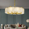 Alabaster Brass Round Chandelier Lighting - Camilalamps - alaba-11361-123.62-11