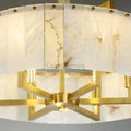 Alabaster Brass Round Chandelier Lighting - Camilalamps - Alaba - 1361 - 31.49 - 2