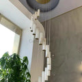 Alabaster Brass Spiral Indoor Modern Chandelier - Camilalamps - Alaba - 1357 - 1
