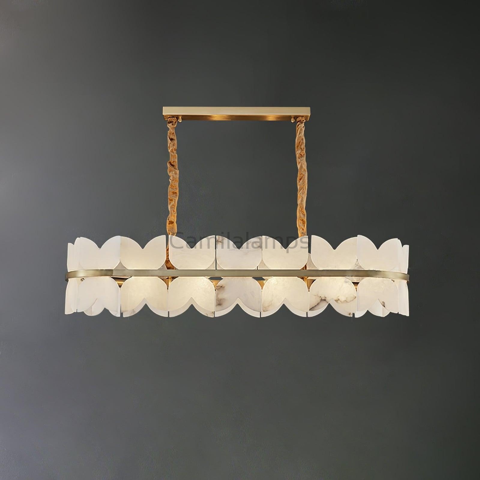 Alabaster Cloudscape Chandelier with 1/2 layer - Camilalamps - alaba-11709-11 lay-18