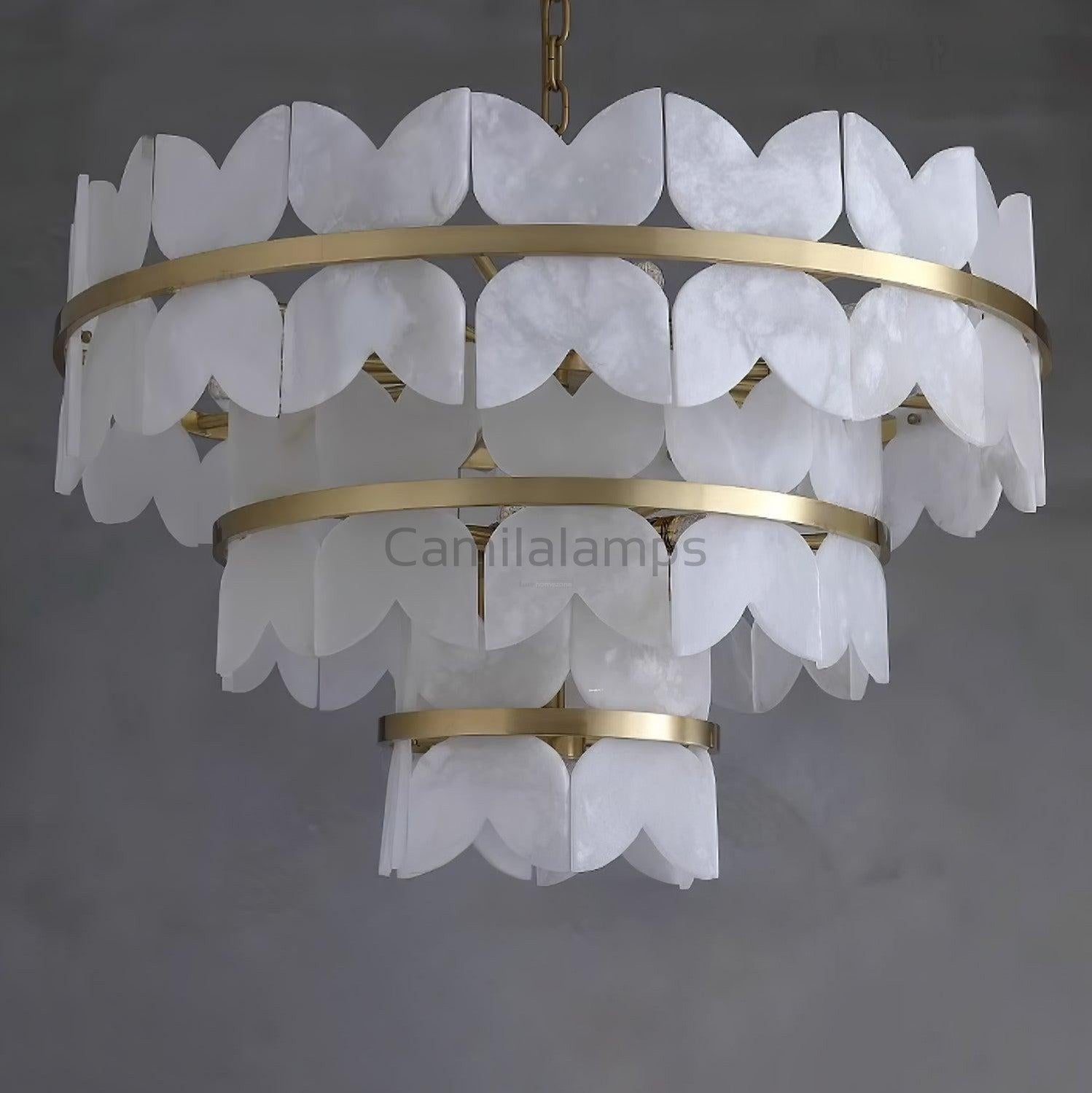 Alabaster Cloudscape Chandelier with 1/2 layer - Camilalamps - alaba-11709-13 lay-17