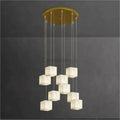 Alabaster Cubic Chandelier For Staircase - Camilalamps - CAM - AB1132