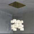 Alabaster Cubic Chandelier For Staircase - Camilalamps - CAM - AB1134