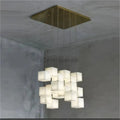 Alabaster Cubic Chandelier For Staircase - Camilalamps - CAM - AB1134