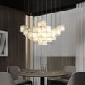 Alabaster Cubic Chandelier For Staircase - Camilalamps - CAM - AB1134