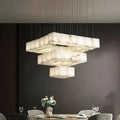 Alabaster Cubic Chandelier For Staircase - Camilalamps - CAM - AB1135