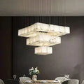 Alabaster Cubic Chandelier For Staircase - Camilalamps - CAM - AB1135