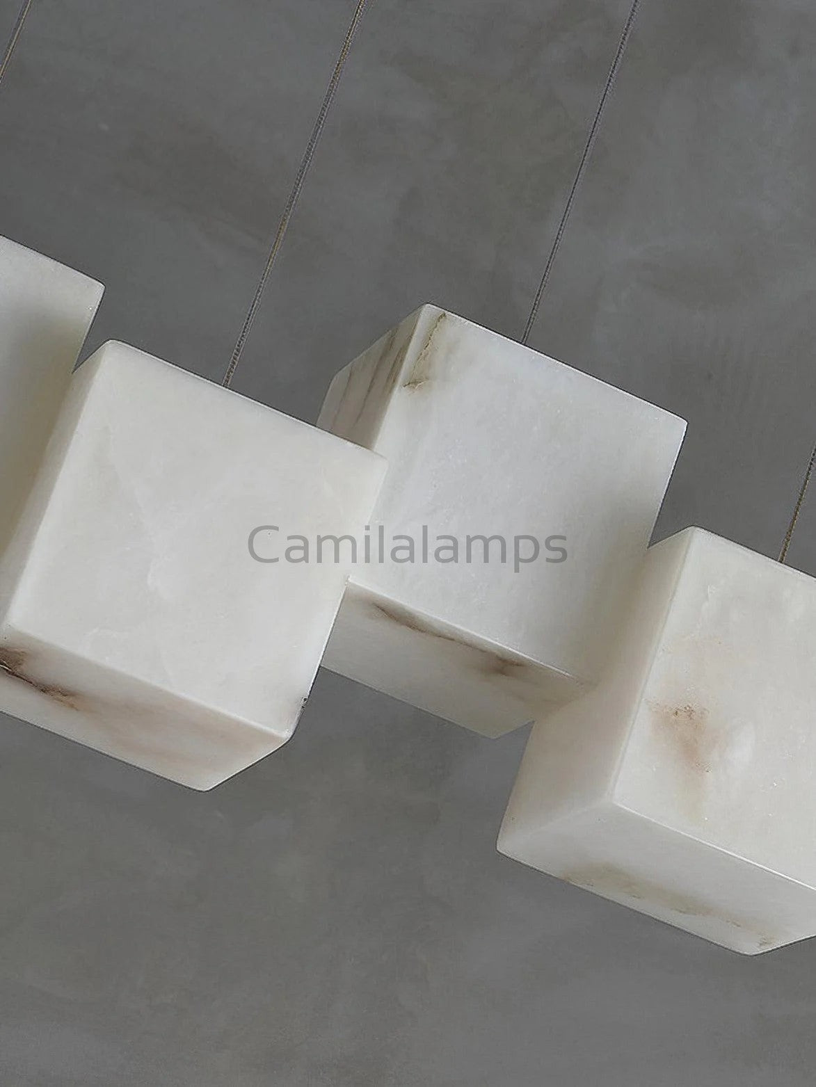 Alabaster Cubic Linear Chandelier - Camilalamps - alabas-100662