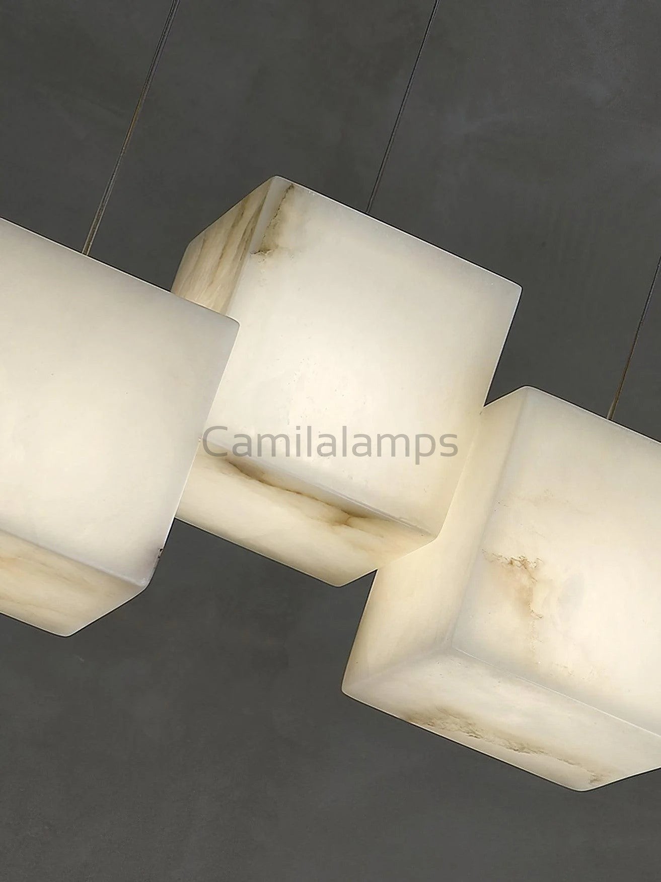 Alabaster Cubic Linear Chandelier - Camilalamps - alabas-100662