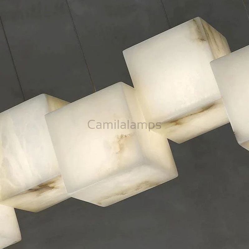 Alabaster Cubic Linear Chandelier - Camilalamps - alabas-100651