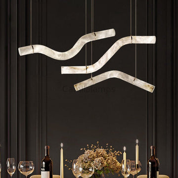 Alabaster Curved Chandelier - Camilalamps - alabaster-100801
