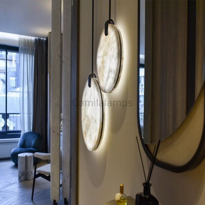 Alabaster Disc Pendant Light - Camilalamps - CA - AL2024 - C1622