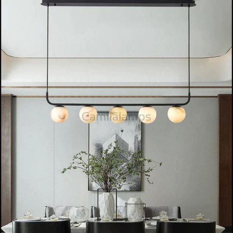 Alabaster Global Linear Chandelier L40" - Camilalamps - alabster-100501