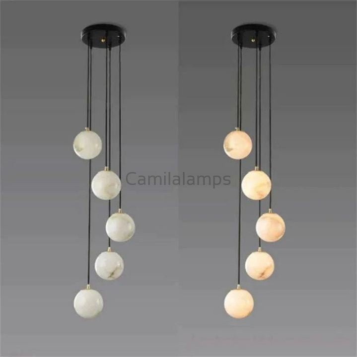 Alabaster Global Wavy Chandelier - Camilalamps - Ca-1aL2023-1C1198